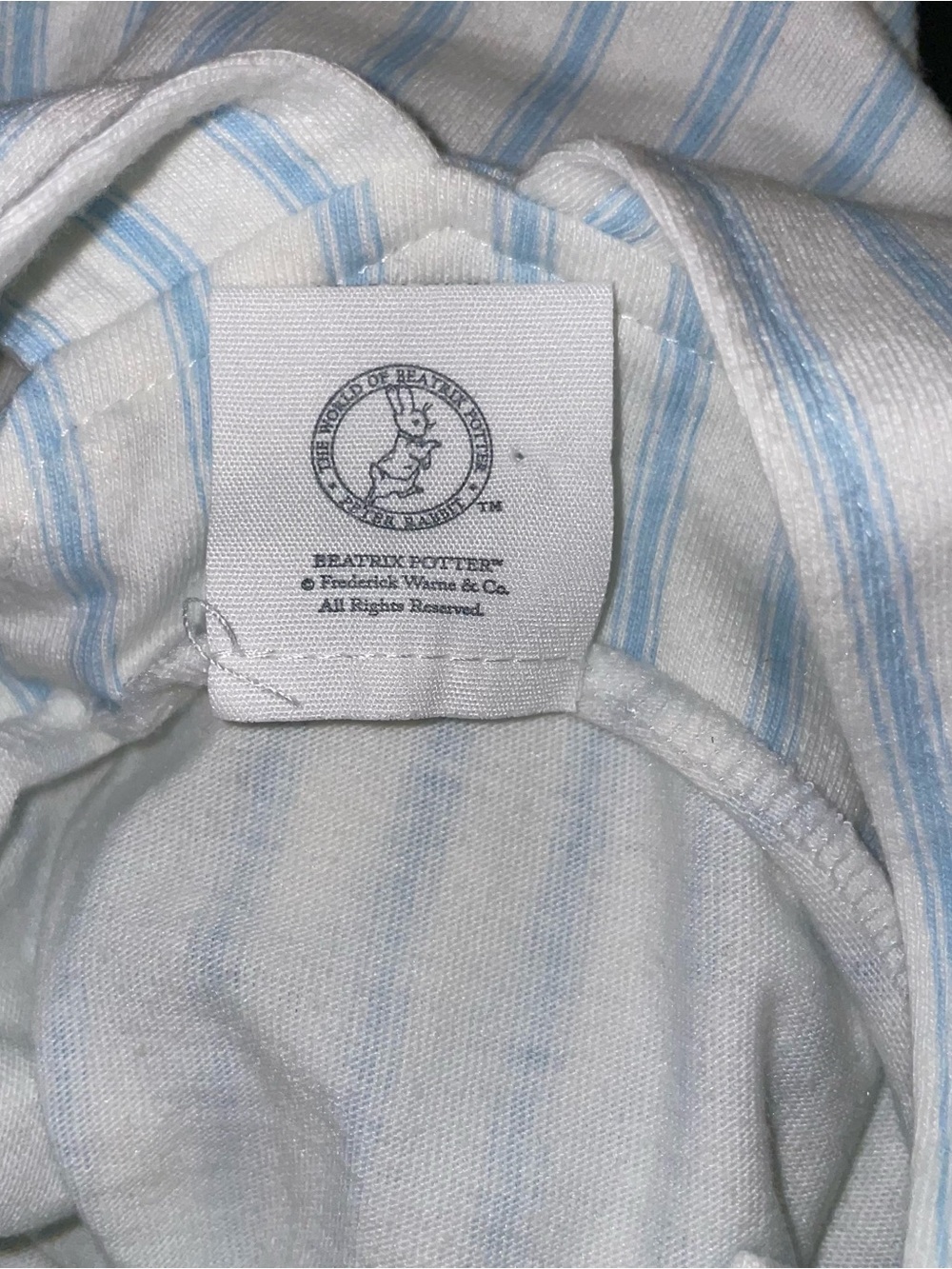 Kids Blue Stripe Peter Rabbit Overalls - Picture 7 of 8